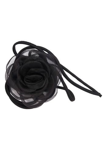 Pico - Halskæde - Organza Rose String - Black