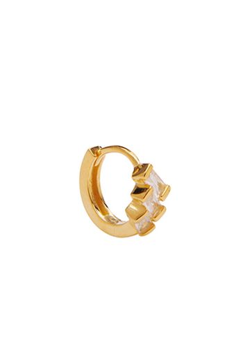 Pico - Pendiente - Mirach Crystal Hoops - Gold/ Clear