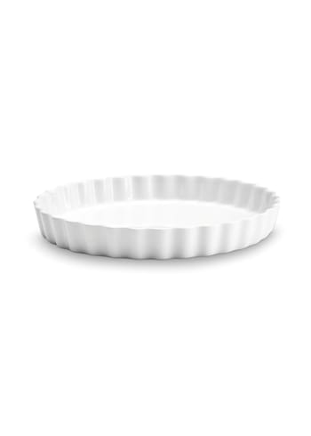 Pillivuyt - Dish - Rund Tærteform - Nr 10 - Hvid - 29 cm