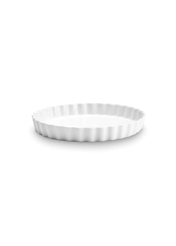 Pillivuyt - Dish - Rund Tærteform - Nr 8 - Hvid - 25 cm