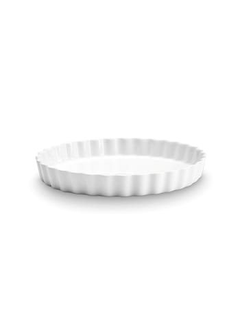 Pillivuyt - Dish - Rund Tærteform - Nr 9 - Hvid - 27,5 cm