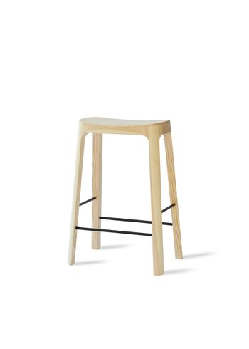PLEASE WAIT to be SEATED - Barkruk - Crofton Counter Stool / By Daniel Schofield - Natural Pine / Black