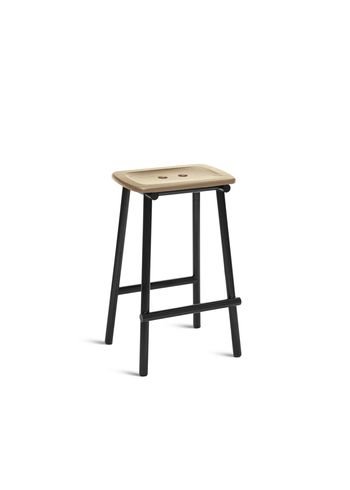 PLEASE WAIT to be SEATED - Bar stool - Tubby Tube Counter Stool / By Faye Toogood - Natural Ash / Black