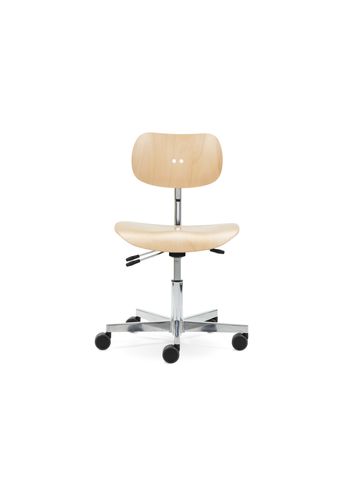 PLEASE WAIT to be SEATED - Office Chair - S197 R20 Office Chair / By Egon Eiermann - Beech / Aluminum