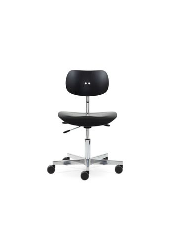 PLEASE WAIT to be SEATED - Cadeira de escritório - S197 R20 Office Chair / By Egon Eiermann - Black / Aluminum