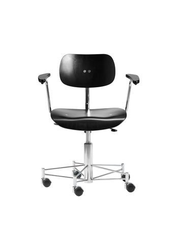 PLEASE WAIT to be SEATED - Office Chair - SBG197R Office Chair / By Egon Eiermann - Black / Chrome - with armrest