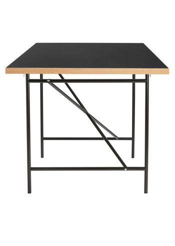 PLEASE WAIT to be SEATED - Caixas - Eiermann1 Desk / By Egon Eiermann - Black Linoleum w. Oak Edge / Black