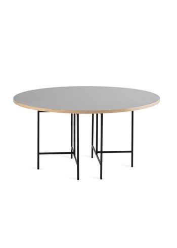 PLEASE WAIT to be SEATED - Table à manger - Eiermann3 Dining Table / By Egon Eiermann - Grey Linoleum w. Oak Edge / Black