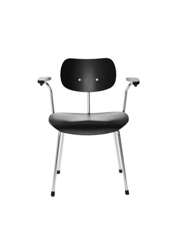 PLEASE WAIT to be SEATED - Dining chair - SE68 Dining Chair w/armrest / By Egon Eiermann - Black / Chrome