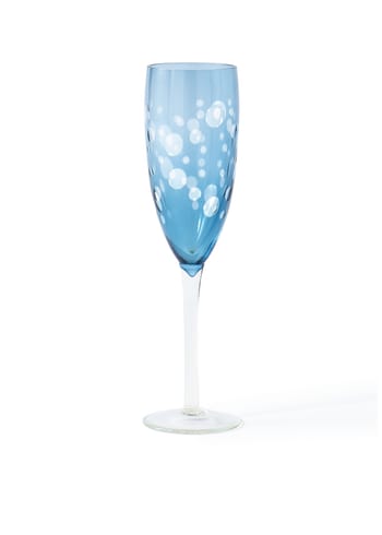 Polspotten - Champagnerglas - Cuttings Champagne Glass - Blue