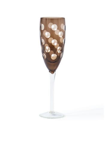 Polspotten - Champagne glass - Cuttings Champagne Glass - Brown