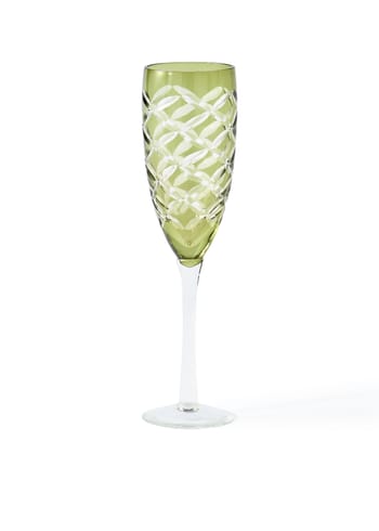 Polspotten - Champagnerglas - Cuttings Champagne Glass - Green