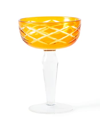 Polspotten - Cocktail glass - Cuttings Coupe Glasses - Yellow