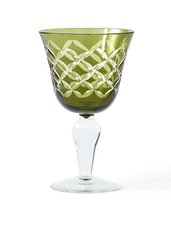 Polspotten - Wine glass - Cuttings Wine Glasses - Green