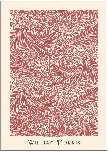Poster and Frame - Poster - Red leafs - William Morris