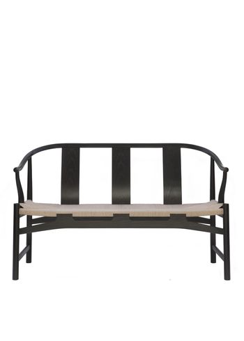 PP Møbler - Penkki - pp266 Chinese Bench / By Hans J. Wegner - Natural Papercord / Black Lacquered Ash