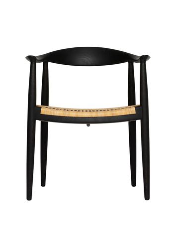 PP Møbler - Sedia da pranzo - pp501 Round Chair / By Hans J. Wegner - TannicTint Black Oak