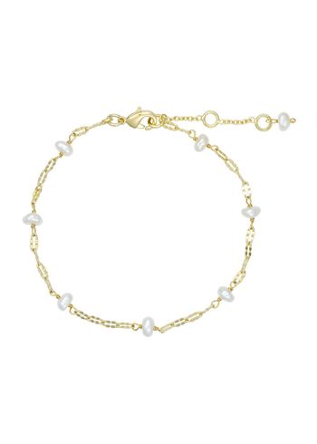 Pure By Nat - Náramek - Lina Bracelet w. Gemstones & Pearls - Gold Plated