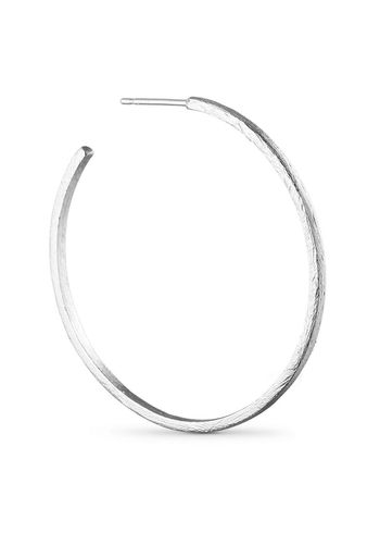 Pure By Nat - Pufa dla dzieci - Hoop Earring - Silver Plated / 38 mm