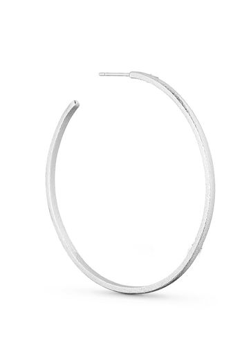 Pure By Nat - Toaletná kefa - Hoop Earring - Silver Plated / 50 mm