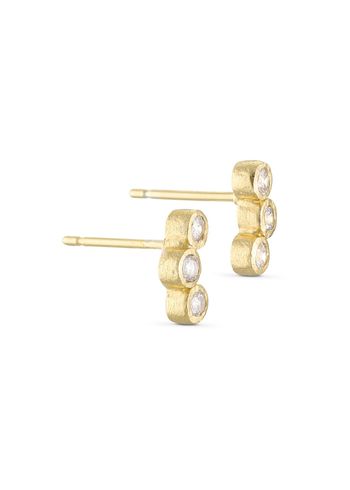 Pure By Nat - Orecchini - Earrings W. Zircons - Gold Plated