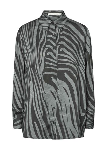 Rabens Saloner - Skjorta - Rosali - Bold stroke mens shirt - Black/ Aluminium