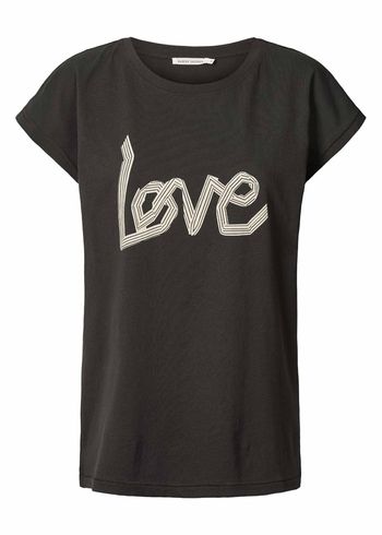 Rabens Saloner - T-shirt - Ribbon Love T-shirt - Anira - Faded black