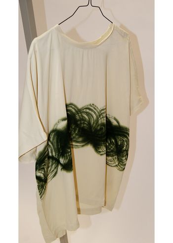 Rabens Saloner - T-paita - Swirl Cropped T-shirt - Maggi - Olive chalk combo