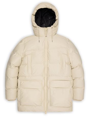 Rains - Mantel - Alta Long Puffer Cargo Jacket W3t4 - Dune Grain