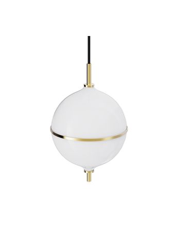 Rebello Decor - Hängande lampa - Eternal Moonlight Pendant - Opal white glass glossy/Black cord