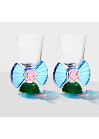 Reflections Copenhagen - Glas - Somerset Short Crystal Glass - Clear/Emerald/Coral Azure/Cobalt