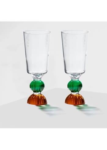Reflections Copenhagen - Glas - Windsor Tall Crystal Glass - Clear/Emerald/Brown/Mint