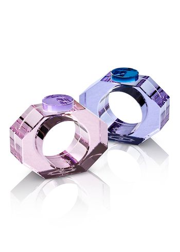 Reflections Copenhagen - Servietring - Shelby napkin rings, set of 2 - Rose/Purple & Purple/Blue/Yellow