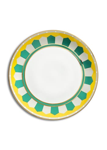 Reflections Copenhagen - Teller - Madeira & Lagos Dinner plate, set of 2 - Green/Yellow/Gold