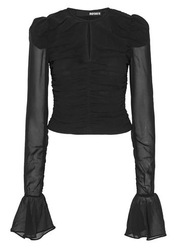 ROTATE by Birger Christensen - Bluse - Chiffon Longsleeved Top - Black