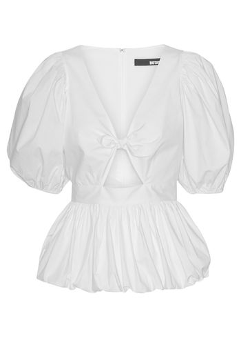 ROTATE by Birger Christensen - Halenka - Marie Puff Sleeve Bubble Top - Bright White