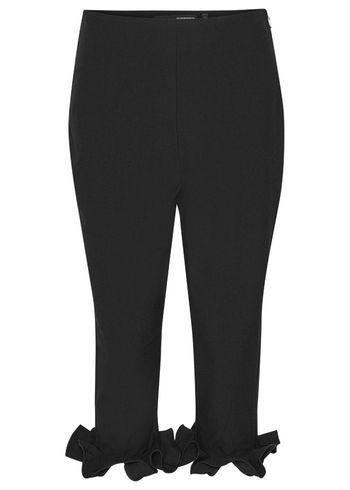 ROTATE by Birger Christensen - Pantaloni - Danny Capri Ruffle Pants - Black