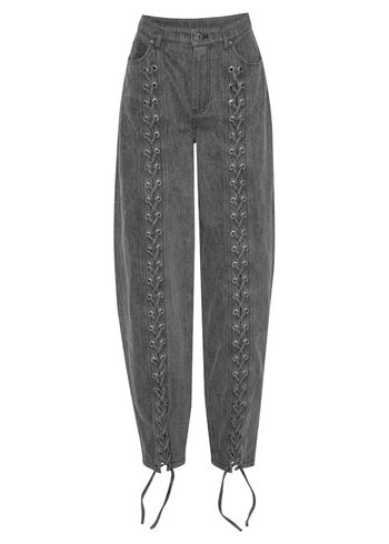 ROTATE by Birger Christensen - Pants - Denim Lace Leg Pants - Black