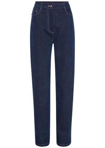 ROTATE by Birger Christensen - Jeans - Betty - Stretchy Straight Pants - Medium Blue Denim