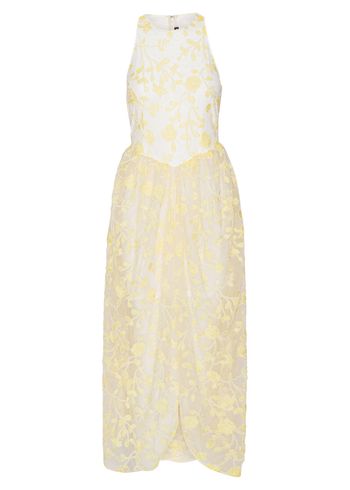 ROTATE by Birger Christensen - Kleid - Tulana Flower Beads Midi Dress - Egret Combo