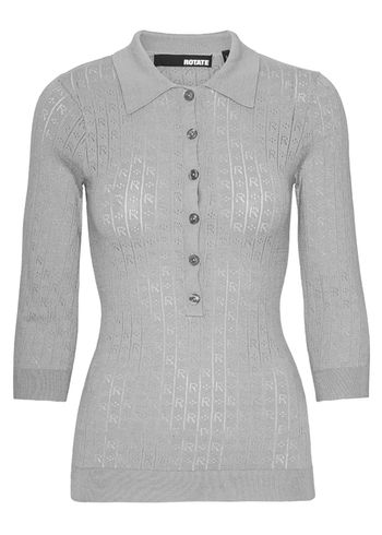 ROTATE by Birger Christensen - Pólo - Dina Pointelle Polo Shirt - Alloy