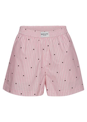 ROTATE by Birger Christensen - Szorty - Elasticated Shorts - Pink LOGO STRIPE