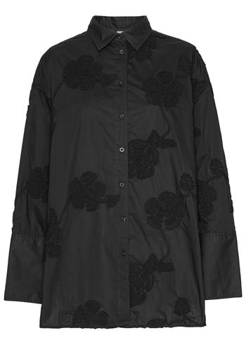 ROTATE by Birger Christensen - Skjorte - Flower Oversized Shirt - Black