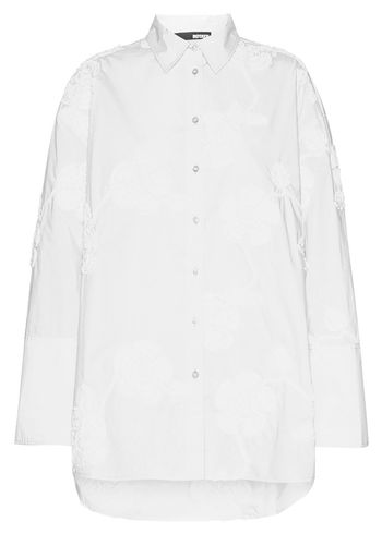 ROTATE by Birger Christensen - Overhemden - Flower Oversized Shirt - Bright White