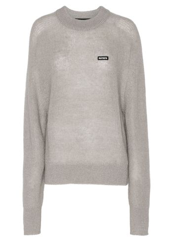 ROTATE by Birger Christensen - Stickat - Light Knit Logo Sweater - Ghost Gray