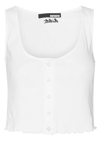 ROTATE by Birger Christensen - Nahoru - Marinara Buttoned Tank Top - Bright White