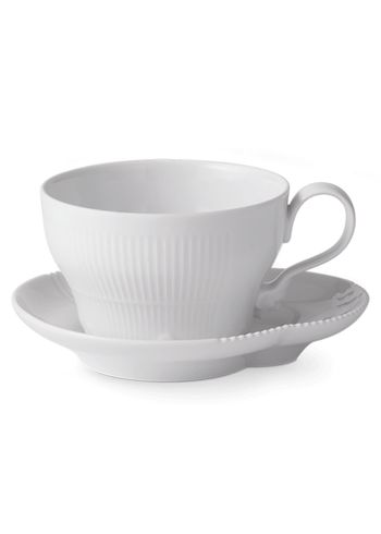 Royal Copenhagen - Cup - White Elements - Cup and saucer - Cup with saucer - 26 cl