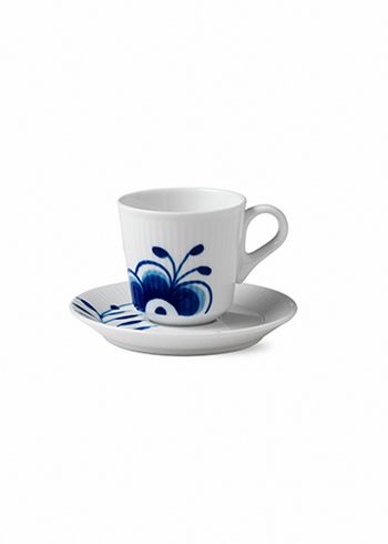 Royal Copenhagen - Copie - Blue Fluted Mega - Espresso cup with Saucer - Espresso cup - 9cl