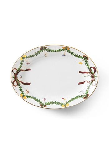 Royal Copenhagen - Porcelæn - Stjerne Riflet Jul - Serveringsdele - Lille fad