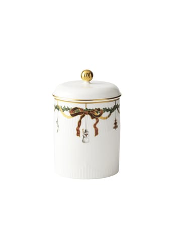 Royal Copenhagen - - Stjerne Riflet Jul - Serveringsdele - Jar with lid